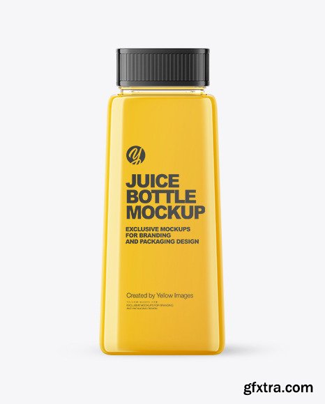 Square Orange Juice Bottle Mockup 83568