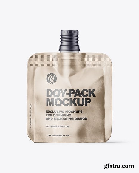 Metallic Doy-Pack Pouch Mockup 82592