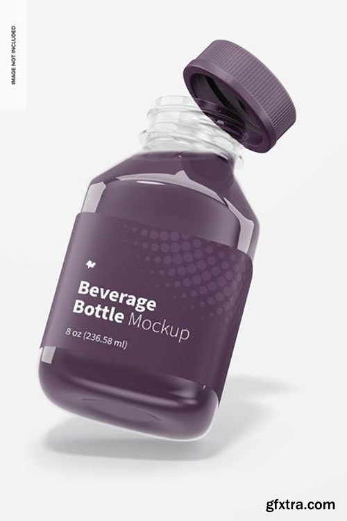 8 oz beverage bottles mockup