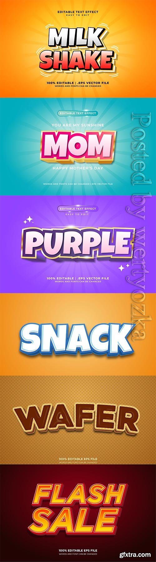 3d editable text style effect vector vol 392