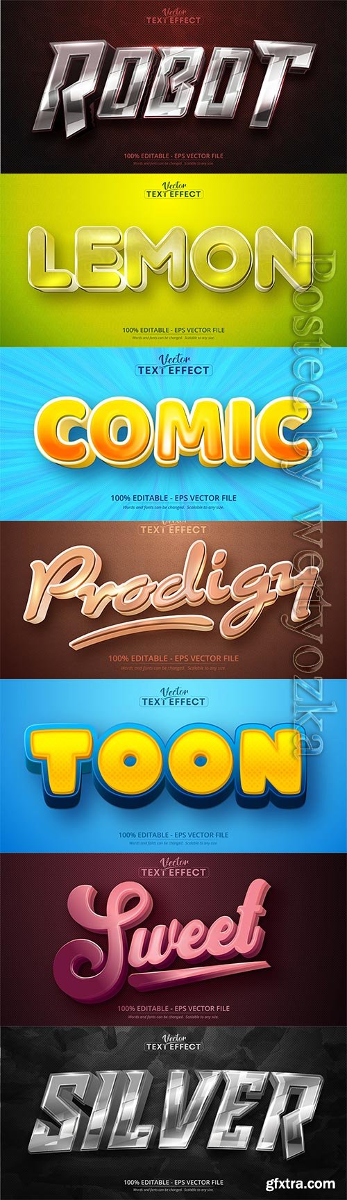 3d editable text style effect vector vol 386