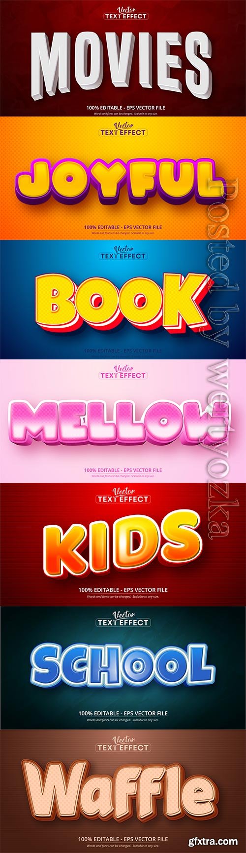 3d editable text style effect vector vol 388