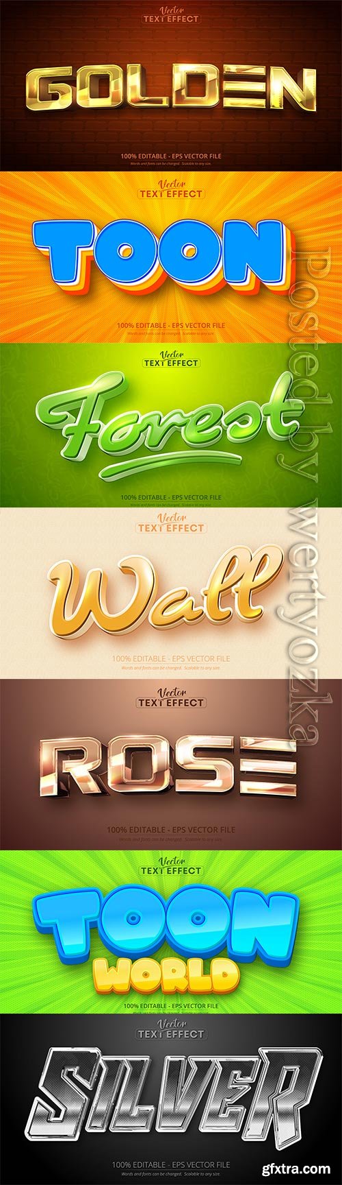 3d editable text style effect vector vol 387