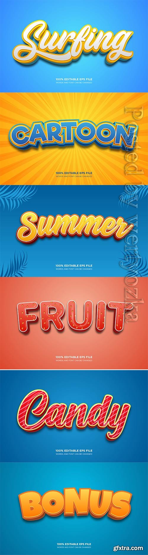 3d editable text style effect vector vol 384