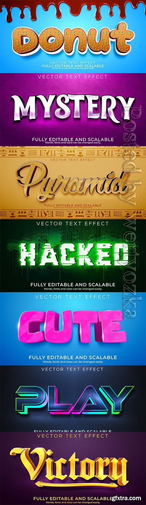 3d editable text style effect vector vol 389