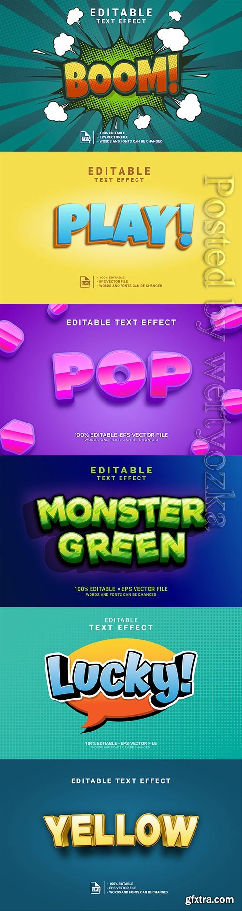 3d editable text style effect vector vol 380