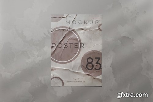 Wrinkled Paper Poster Mockup