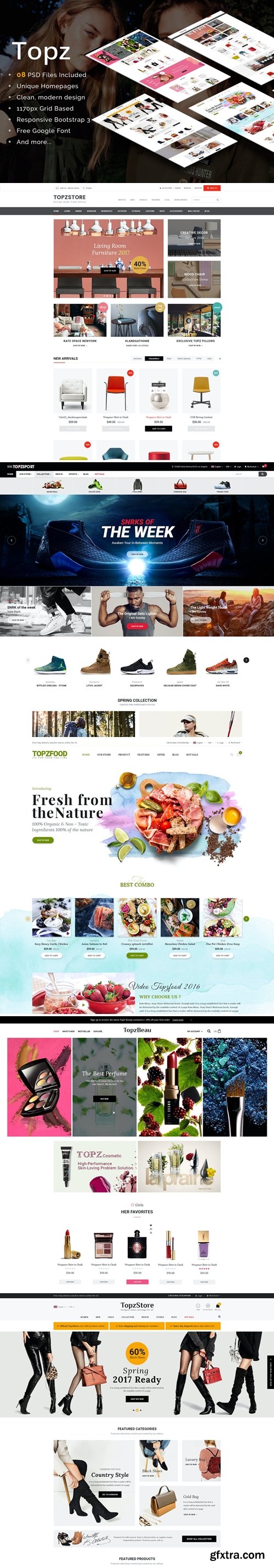 Topz - Multipurpose eCommerce PSD Template