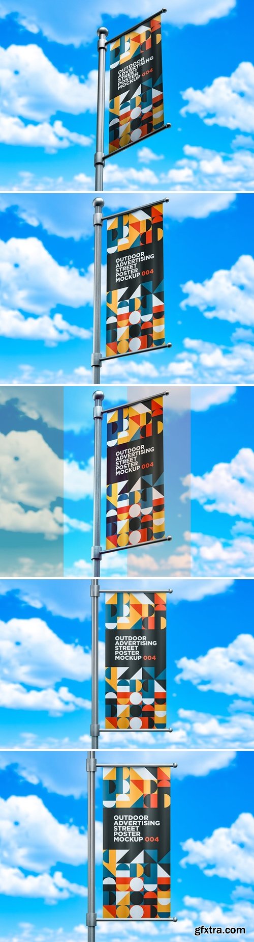 Outdoor Advertising Street Poster Mockup 004