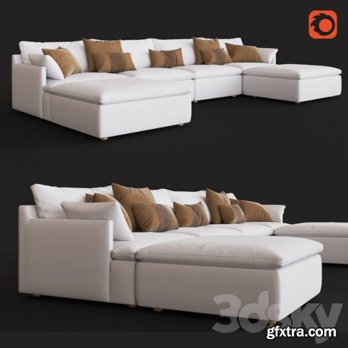 SOFA CLOUD TRACK ARM MODULAR CUSTOMIZABLE SECTIONAL