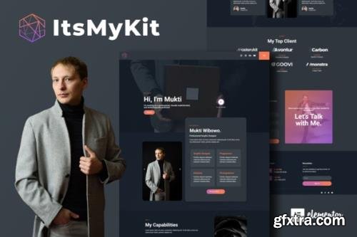 ThemeForest - ItsMyKit v1.0.0 - Dark Creative Portfolio Elementor Template Kit - 32114240