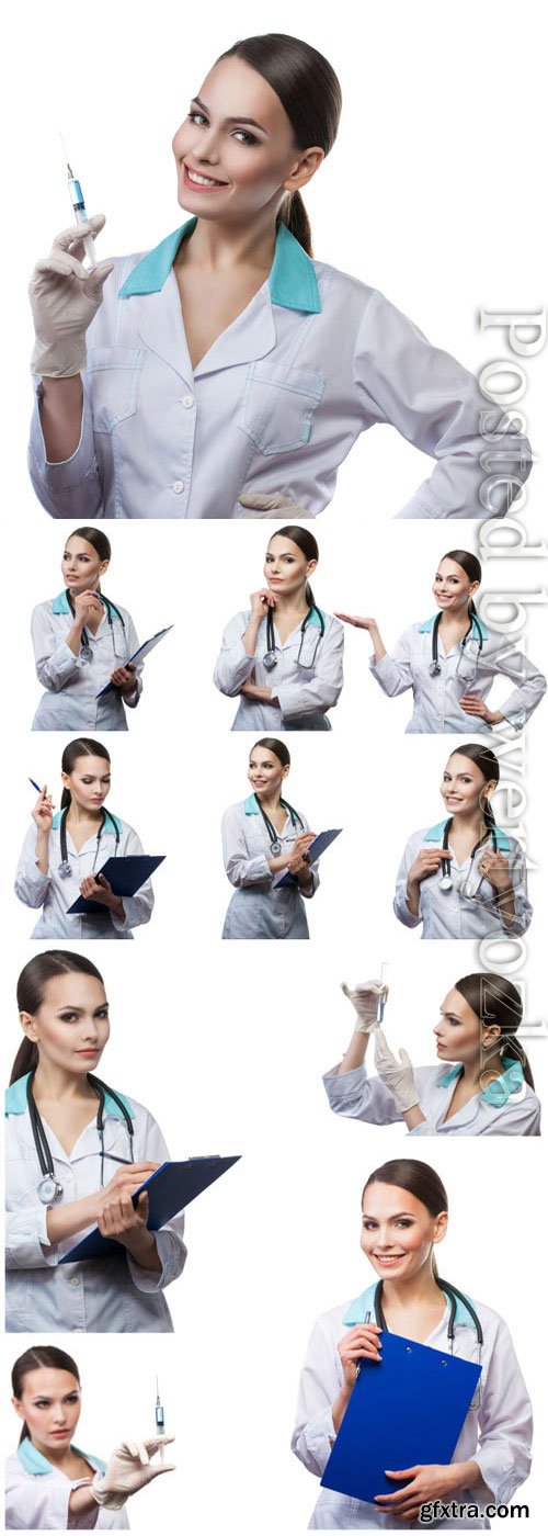 Pretty woman doctor stock photo