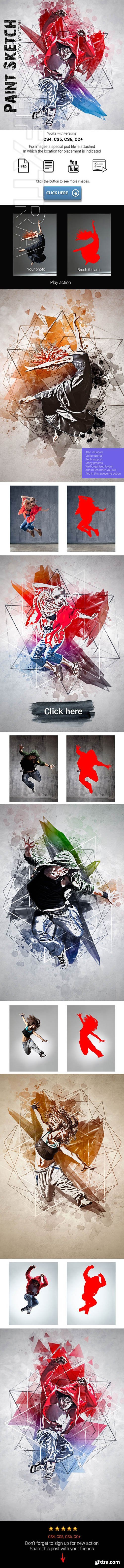 GraphicRiver - Paint Sketch Photoshop Action 26242516