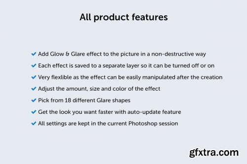 CreativeMarket - Glow & Glare - Photoshop Extension 4176868