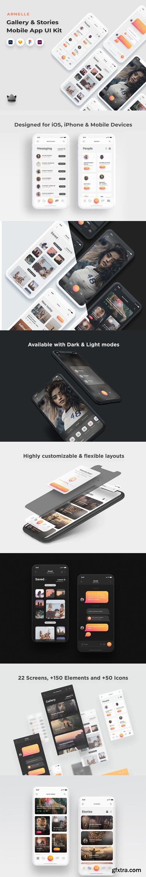 YellowImages - Arnelle - Gallery &amp; Stories App UI Kit - 83663