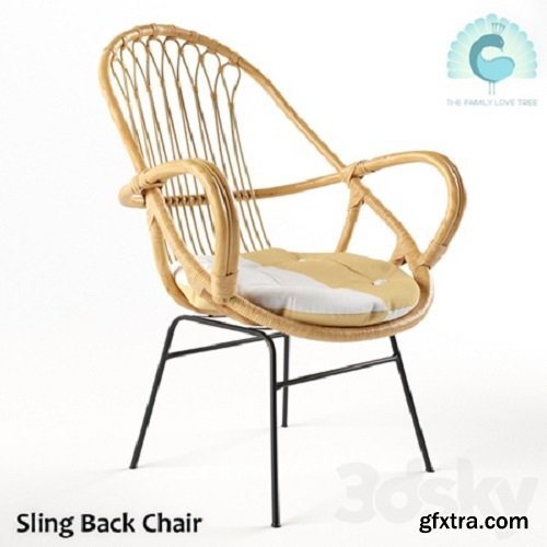 Sling Back Chair Natural