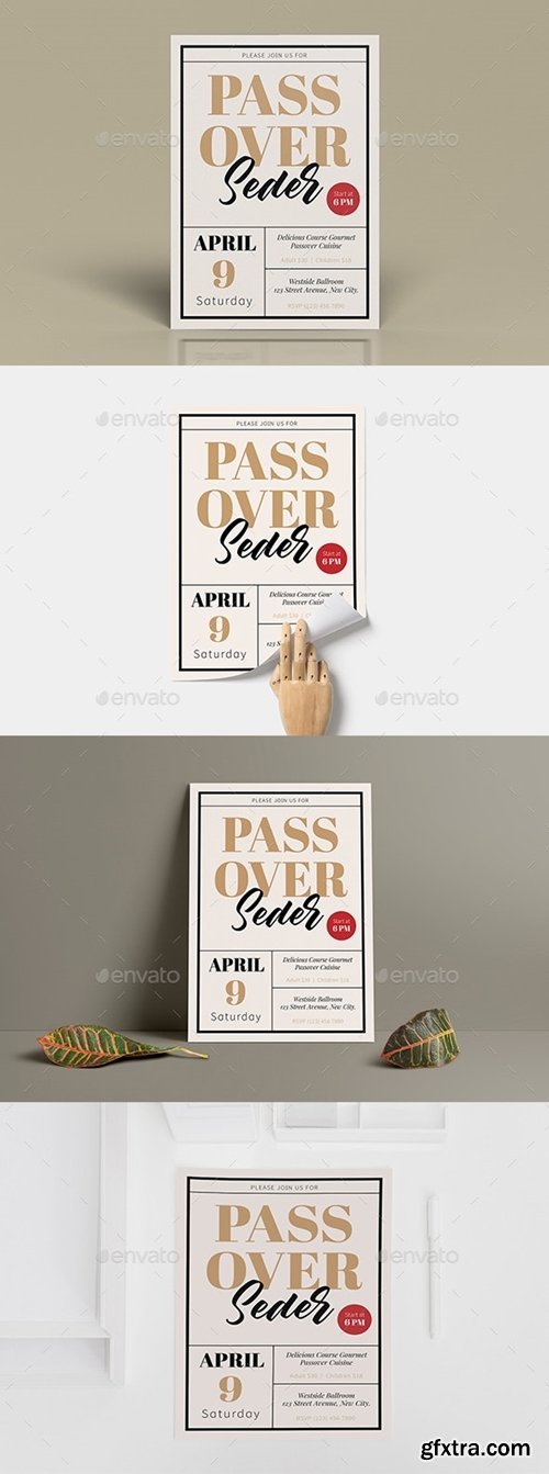 GraphicRiver - Passover Seder flyers Template 26125593