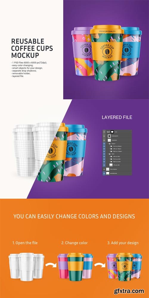 YellowImages - Reusable Coffee Cups Mockup - 83471