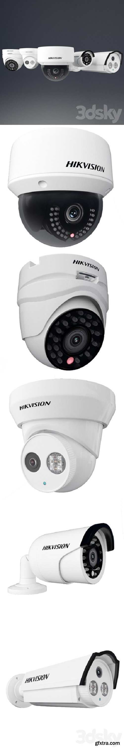 A set of security cameras Hikvision