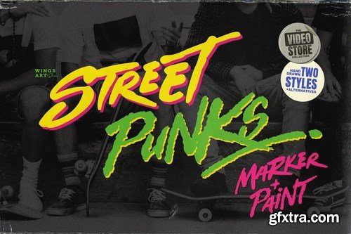 CM - Street Punks - Graffiti Pen and Brush Font 6146555