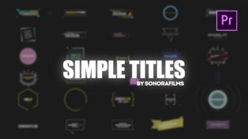 Videohive - Simple Titles For Premiere