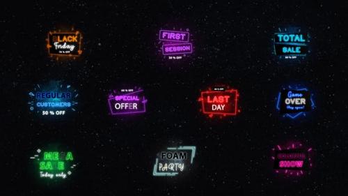 Videohive - Neon Sale Titles | Premiere Pro MOGRT