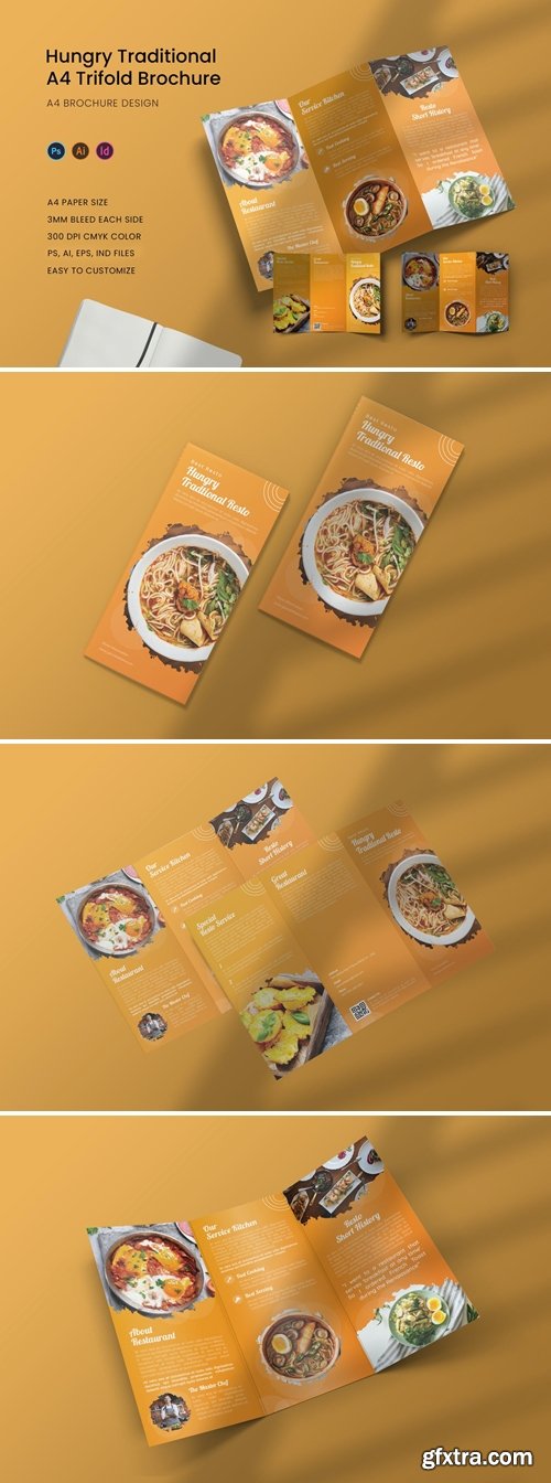 Hungry Traditional Trifold Brochure