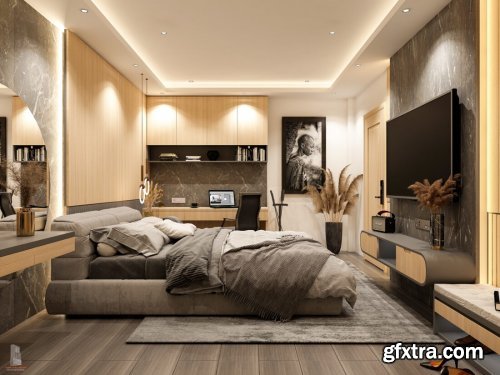 Bedroom Interior Scene By Phuc La