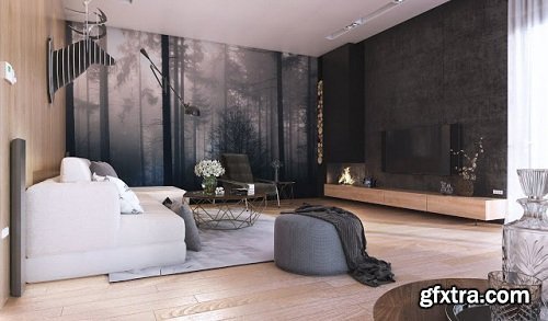 Scandinavian Studio Interior Scene