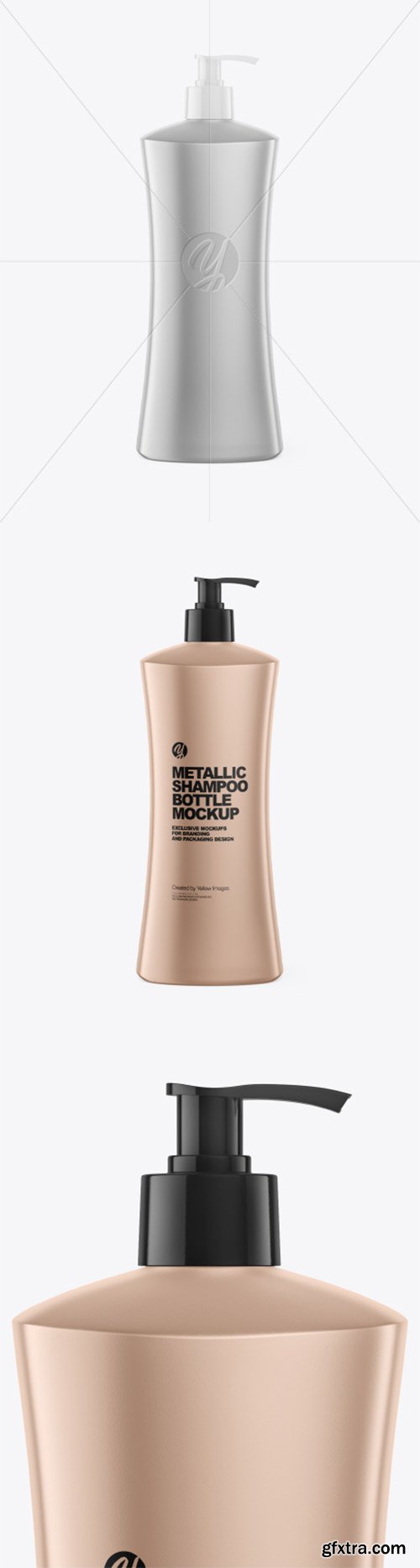 Metallic Shampoo Bottle Mockup 82057