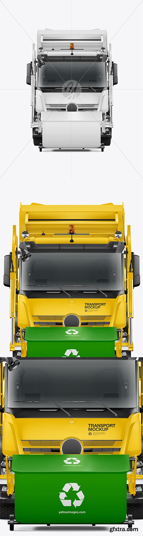 Garbage Truck Mockup - Front View 82056