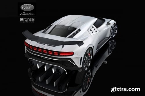 Bugatti Centodieci 2020 Low-poly 3D model