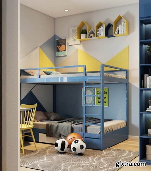 Child Bedroom 09 3d model