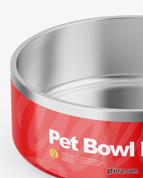 Glossy Pet Feeding Bowl Mockup 83059