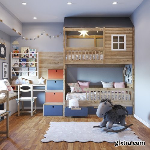 Child Bedroom 10 3d model