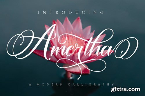 Amertha_a modern calligraphy font