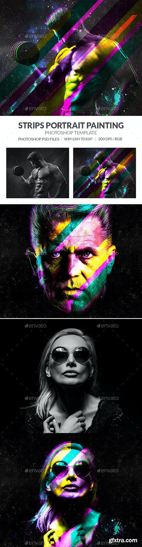 GraphicRiver - Strips Portrait Painting Effect 31454882