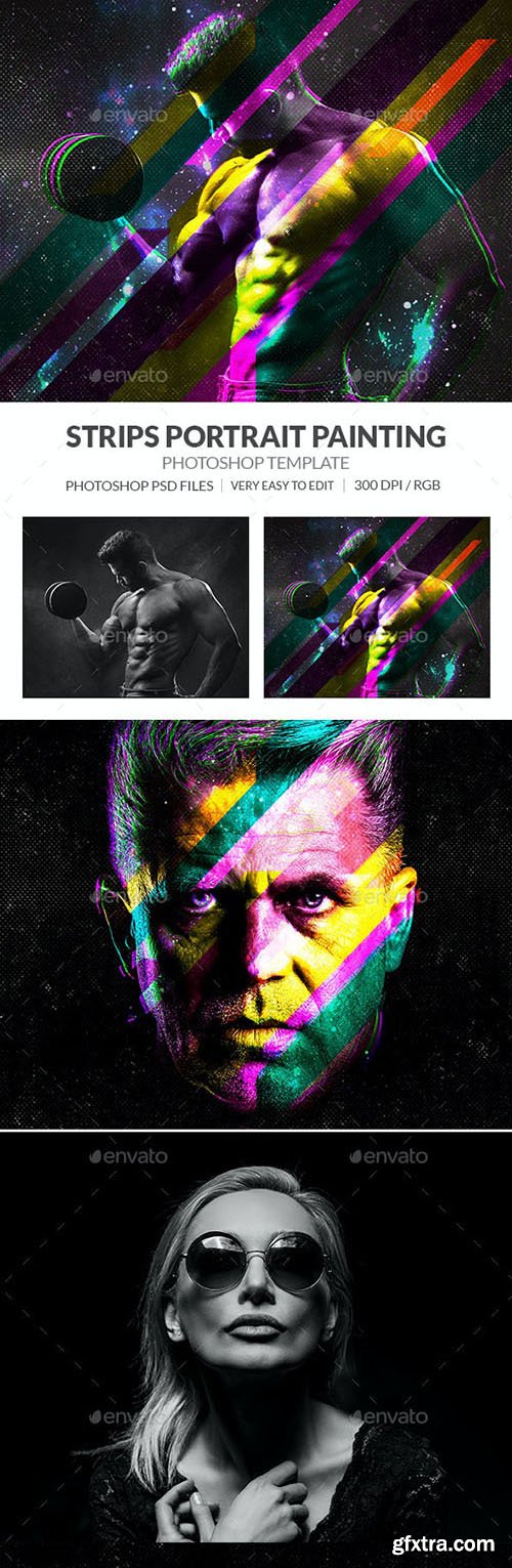 GraphicRiver - Strips Portrait Painting Effect 31454882