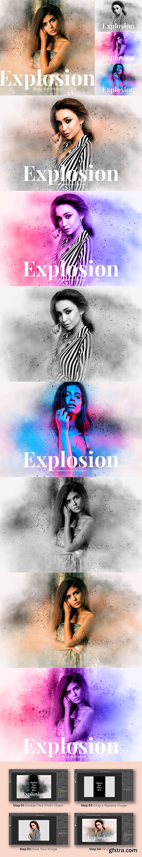 CreativeMarket - Explosion Dispersion Photo Effect 5981170