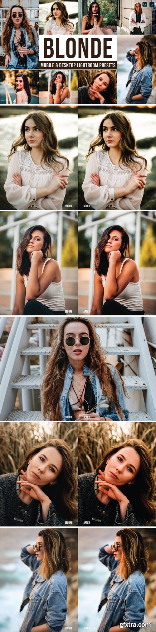 Blonde Mobile and Desktop Lightroom Presets