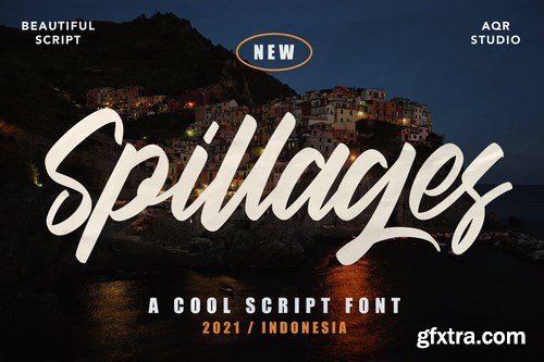 Spillages - Cool Script Font