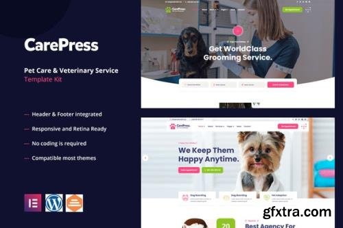 ThemeForest - CarePress v1.0.0 - Pet Care & Veterinary Elementor Template Kit - 32182368