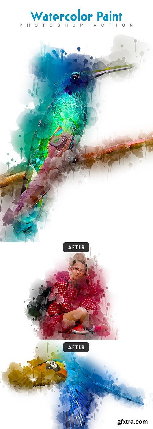 GraphicRiver - Watercolor Paint Photoshop Action 25745169