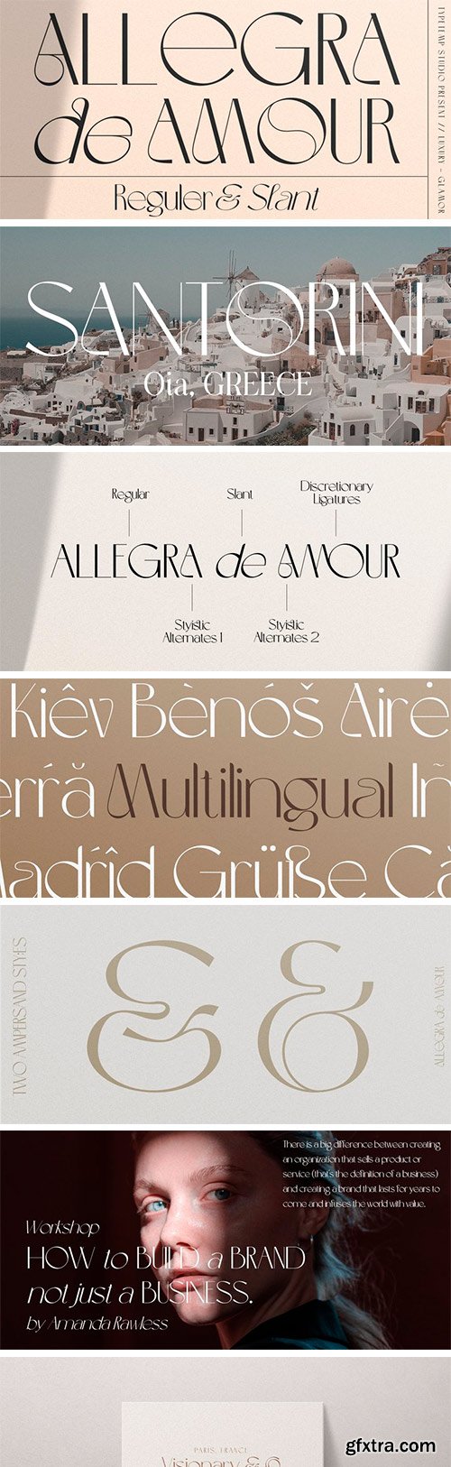 Allegra de Amour Font Family