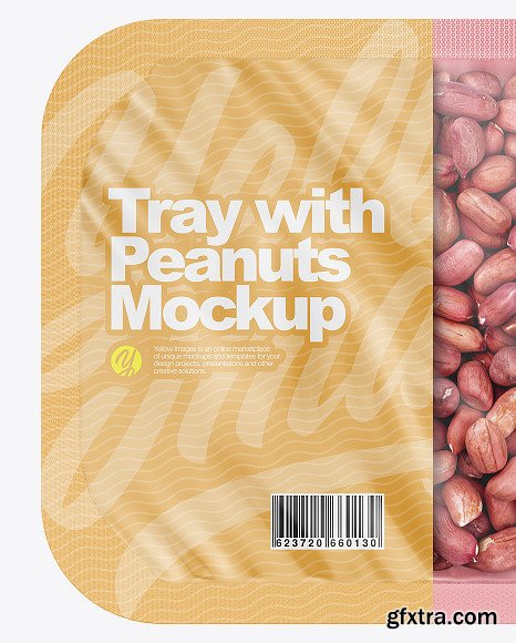 Tray With Peanuts Mockup 82587