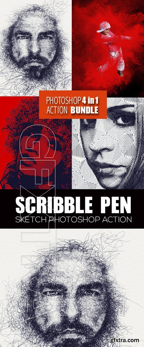 GraphicRiver - Photoshop 4in1 Actions Bundle V3 22173947