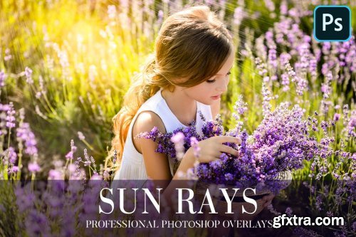 CreativeMarket - Sun Rays Overlays Photoshop 4943024