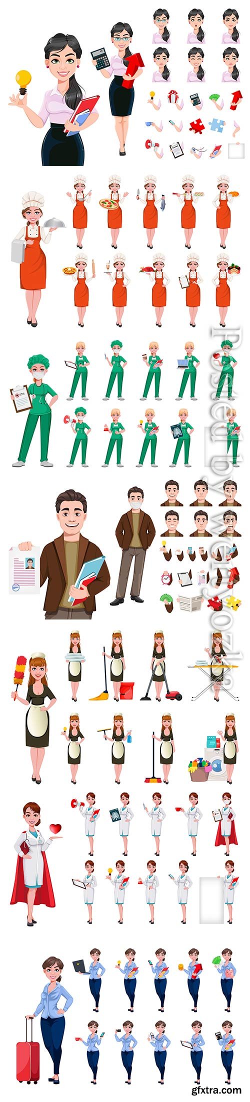 People cartoon character in vector