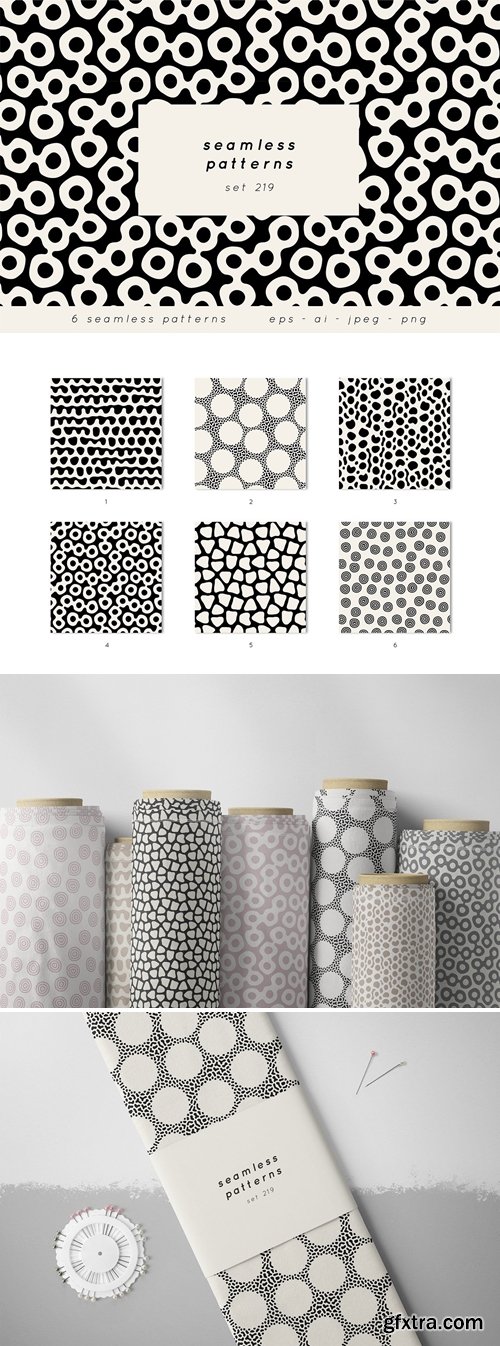 CreativeMarket - Orbicular Seamless Patterns Set 5372366