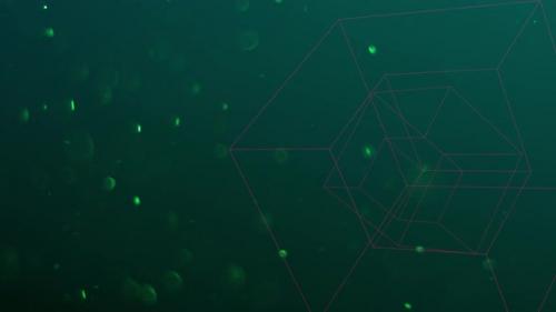 Videohive - Geometric cubes with glitters in space - 32275887 - 32275887